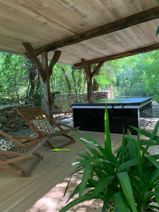 Cabane Lodge Avec Spa Privatif Livernon Extérieur photo